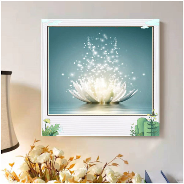 30 × 40 Bønne-lotus diamantmaleri (30 * 40, 1 stk.)