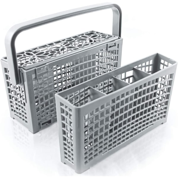 Bestickkorg för diskmaskin [23 x 8,5 & 4,5 x 13,5 cm]. Bestickkorg med innovativ 2-i-1-lösning