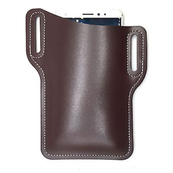 Mobiltelefon Bältesväska Herr Fodral Hölster Läder (4.5-6.5 tum Mörkbrun)