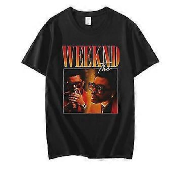 Bomulls T-shirts The Weeknd T-shirt -NMAOV(M svart)