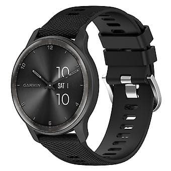 Silikoniranneke Garmin Approach S40:lle (Musta)