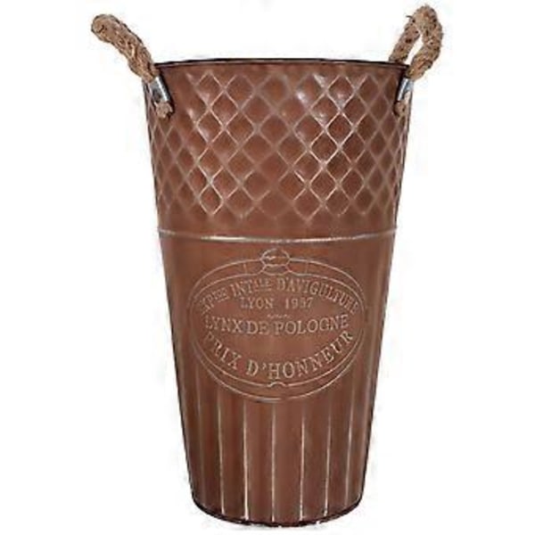 Rautainen retro kukkaämpäri kotiin parvekkeelle kasveille ruukku puutarha kukkaämpäri maljakko