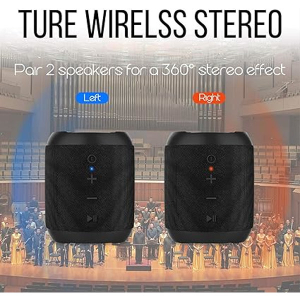 Bärbar Bluetooth-högtalare, 20W Vattentät Bluetooth-högtalare, Dua