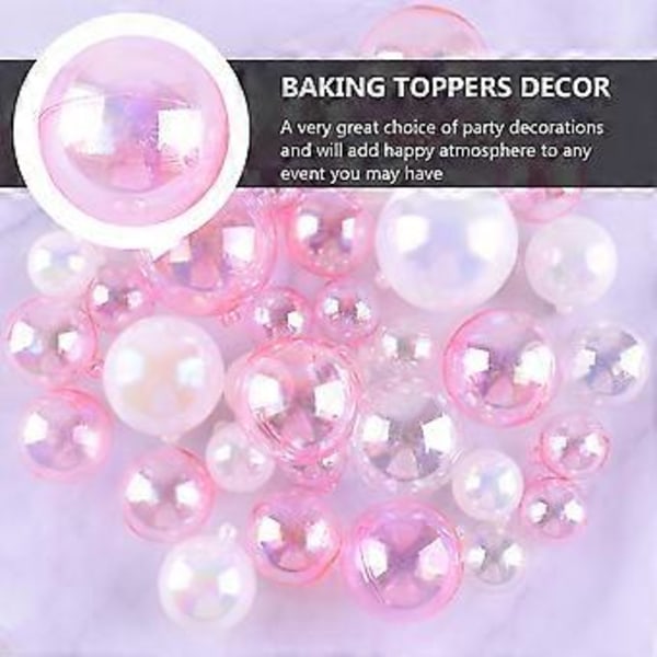 24 stk. kugleformede kagedekorationer Kugler Cupcake Toppers Pynt Kagepynt