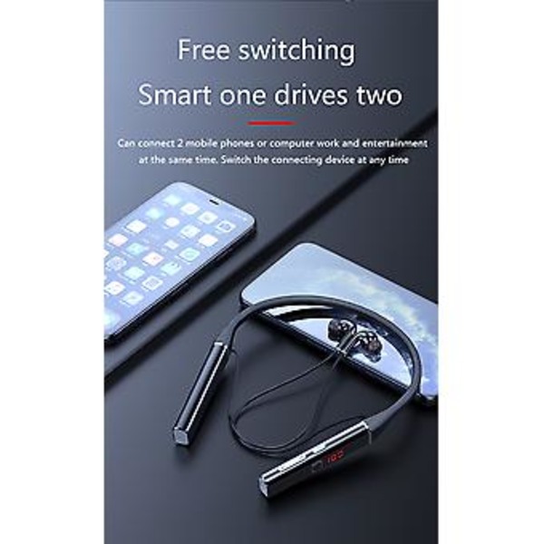 TWS 100 timers Trådløs Øretelefon Bluetooth Magnetisk Nakke Bøjle Hovedtelefon IPX5 Vandtæt Sports Headset Støjreducerende Mikrofon( )
