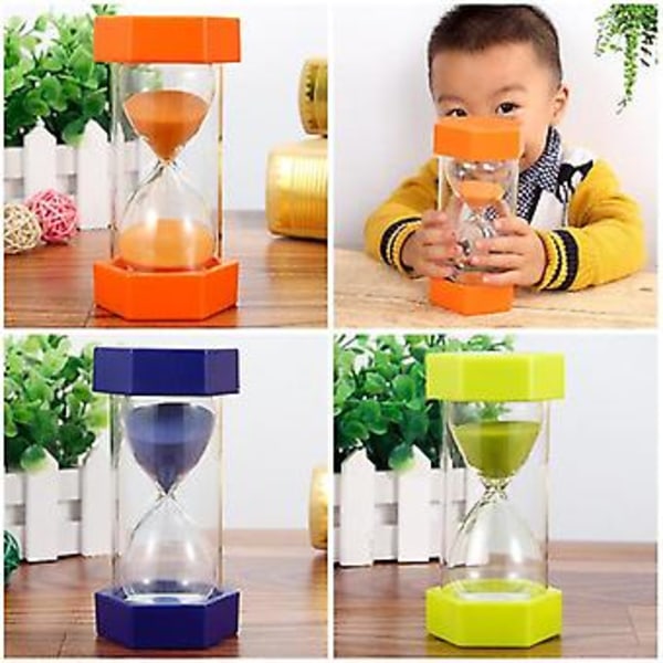 5/10/15/20/30min Timglas Sandklocka Ägg Kökstimer Tillbehör Barnspel Present (10 minuter Rosa)