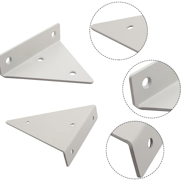 MLOQI 4 Stycken Hyllkonsoler, Tung Lasthyllvinkel Fu00f6r Vu00e4ggmontering, Lastkapacitet 45 Kg (20cm
