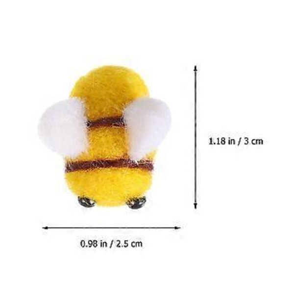 25 st Wool Felt Bina Dekorationer Söta DIY Bi-hantverk Kläder Hatt Tillbehör