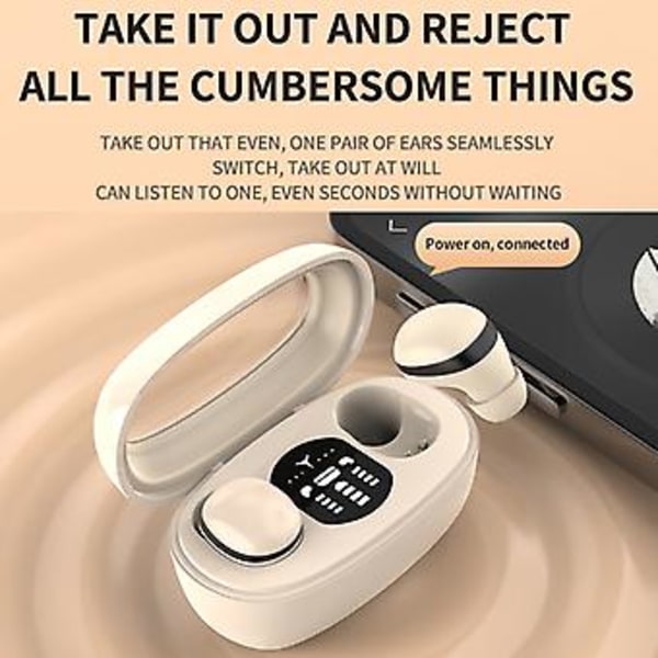 Mini TWS Bluetooth-hörlurar med rektangulär låda mini13s (Svart)