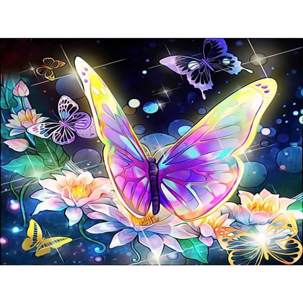 (30x40cm)5D Butterfly Diamond Painting Kits for Adults，Full