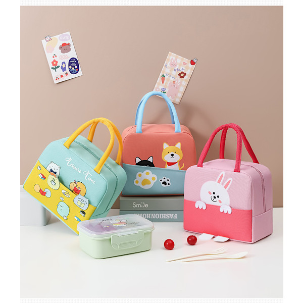 Lunchväska - Återanvändbar Lunchbox Läckagesäker Kylare Tote Bärbar Fr