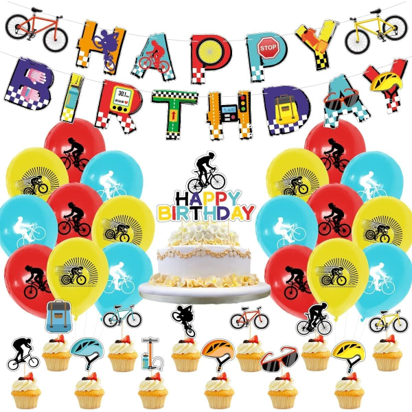 Baby Bike Birthday Party Decorations Supplies - Bike Birthday Ban