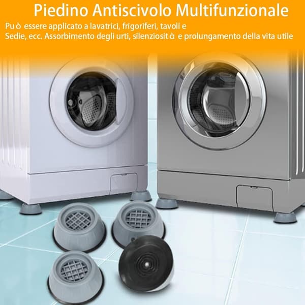 4 stk. vaskemaskine fødder anti-vibration gummipuder