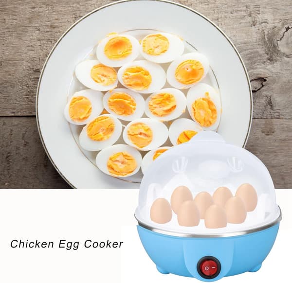 (EU PLUG Blå)Gave Egg Cooker - Elektrisk Egg Boiler - Kylling Egg Cooker Lag Opptil 7 Store Kokte E