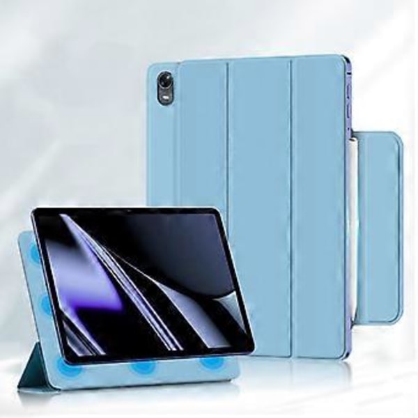 För Oppo Pad PU Läder Tri-Fold Stativ Tablettfodral Magnetisk Absorption Skyddande Omslag (Stil C)