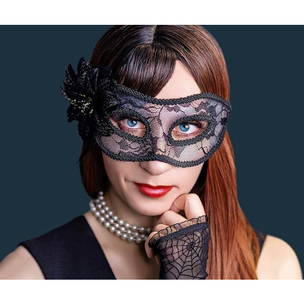 Lady of Luck Metal Mask - Smuk, behagelig og delikat pasform til ulvekvinden - Maske til fest og karneval