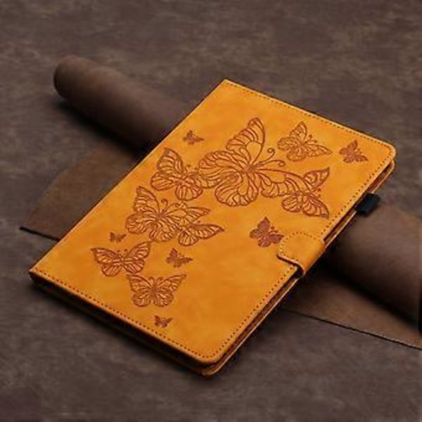 Embosset Lærveske For iPad Pro 11 2024 (Gul)