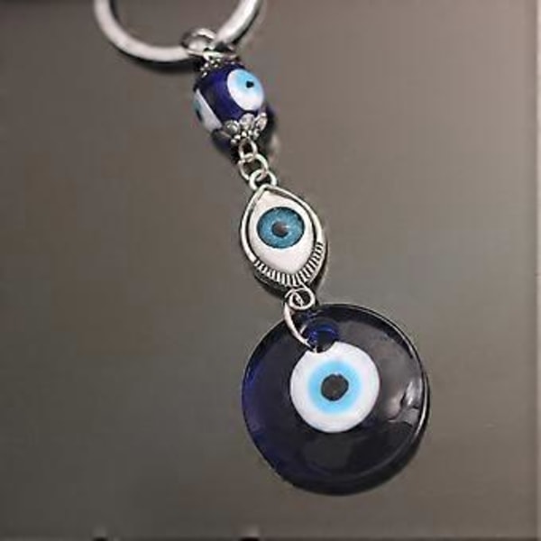 Bil Nøgleringe Bil Nøgleholder Tyrkisk Amulet Ornamenter Nøgleringe Kvinder Klassisk Ondt Øje Nøglering