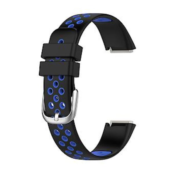 Til Fitbit Luxe Silikonrem (Sort Blå)