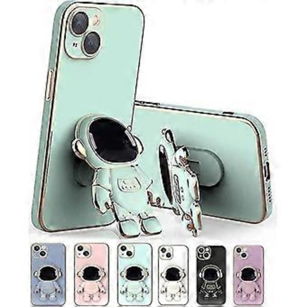 Astronautit Piilotetun Telakan Kotelo Yhteensopiva Iphonen 12 Pro Max/12 Pro/12 Kanssa, Sähköpinnoitettu Tpu Suojakotelo