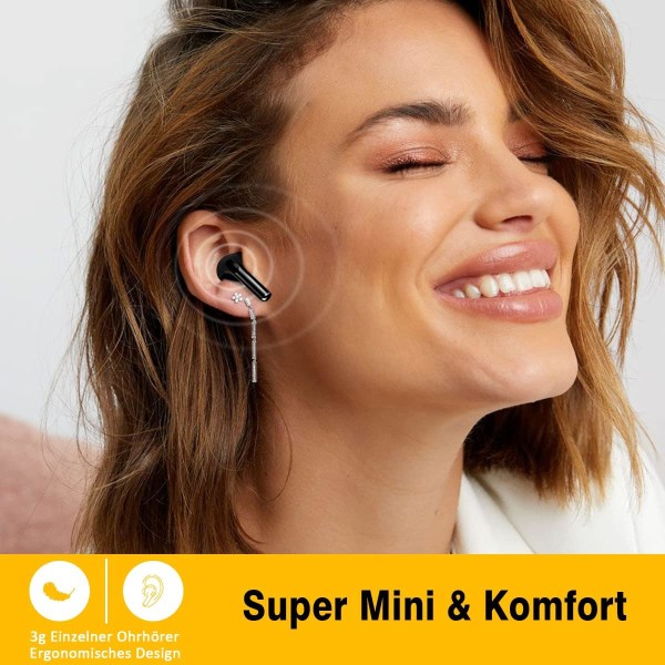 In-Ear-hodetelefoner, Bluetooth 5.1 Retro trådløse hodetelefoner med L