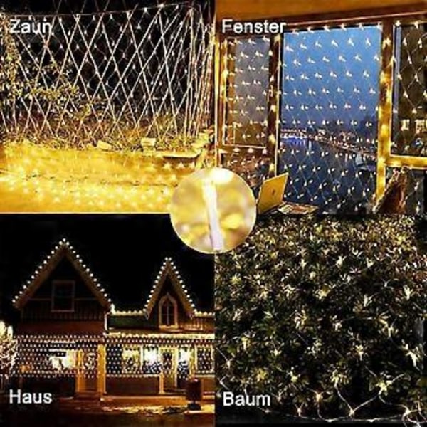 Jul Vattenfallsljus LED Juldekorationer med Fjärrkontroll för Gård