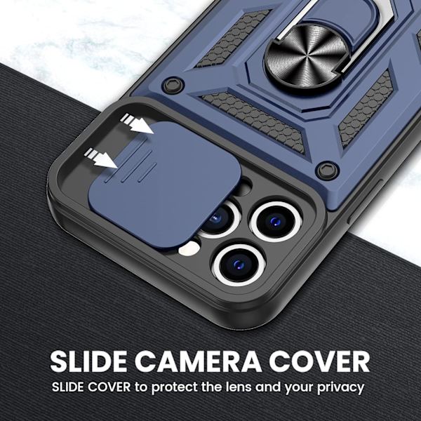 Yhteensopiva iPhone 12 Pro Max -kotelon kanssa, jossa on liukukamerasuojus ja