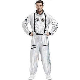 Män Kvinnor Rymd Astronaut Cosplay Kostym Halloween Karneval Performance Kostym (M Herr)
