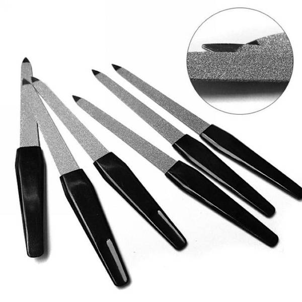 3-pack Safir Nagelfil Metall Nagelfil Nagelbuffer Plast Lo