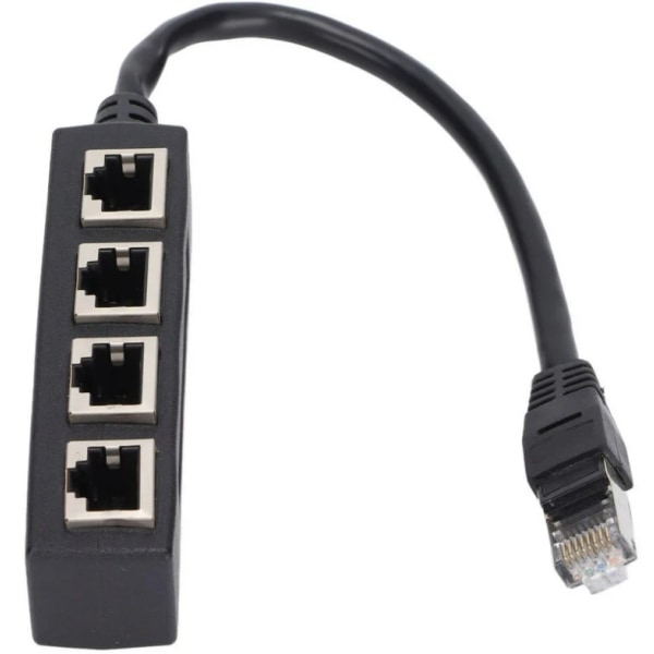 1 til 4 Port RJ45 Splitter Adapter Jevn Overføring Utmerket Tilkobling Nettverkskabel Adapter