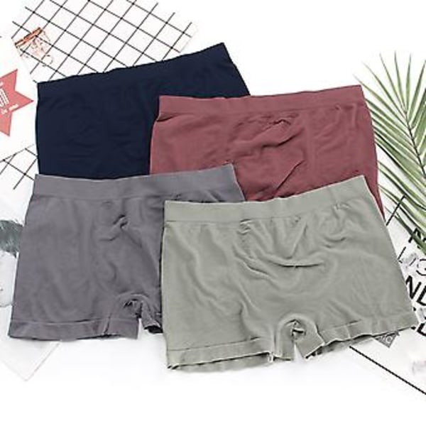 Män Boxers Elastisk Solid Färg Midja Andningsbar U Konvex Antiseptisk Underkläder Bulge Pouch Män Underbyxor Inner Wear Kläder (Ljusgrå)