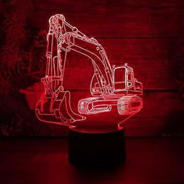 Gravemaskine 3D Illusion Natlampe Legetøj, 16 Farver Skift Smart Touch & Fjernbetjening, Hjem Decor LED Sengelampe Bordlampe, Jul Fødselsdag
