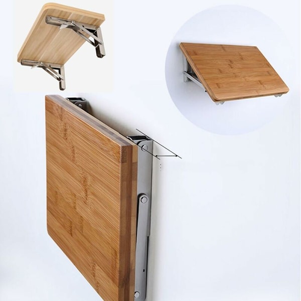 2 stk. Foldbare Beslag 490 mm, Foldbar Konsol i Rustfrit Stål B
