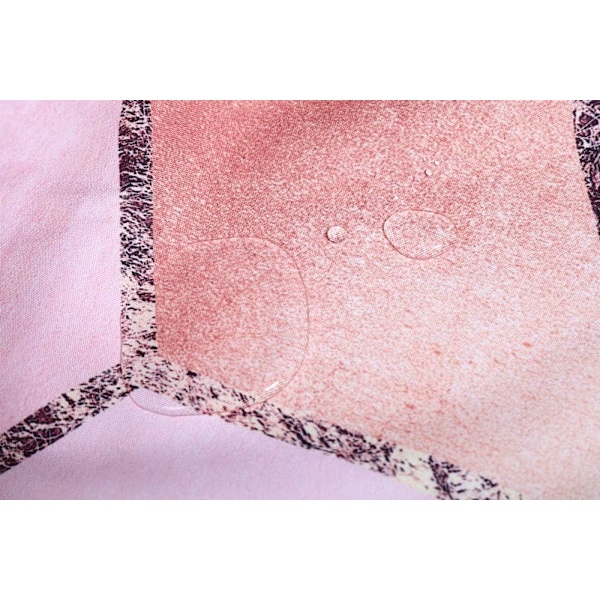 Duschdraperi i tyg 180x180cm Rosa marmor, Geometrisk modern Gri