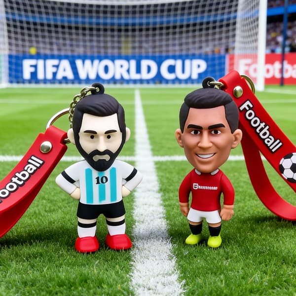 VM 2026 Nøglering Fodbold Maskot Vedhæng - Messi