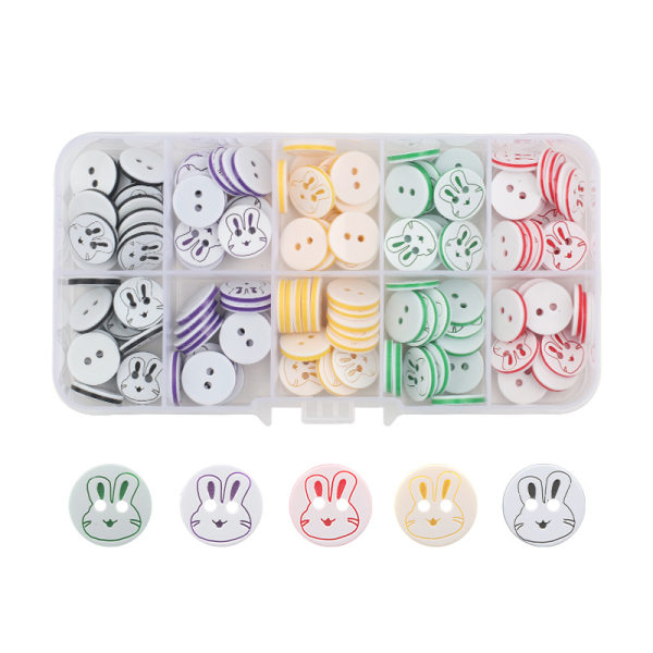 5 färger, 150 st knappar, färgglad hartsknapp för baby som stickar koftor Söt plast rund Se