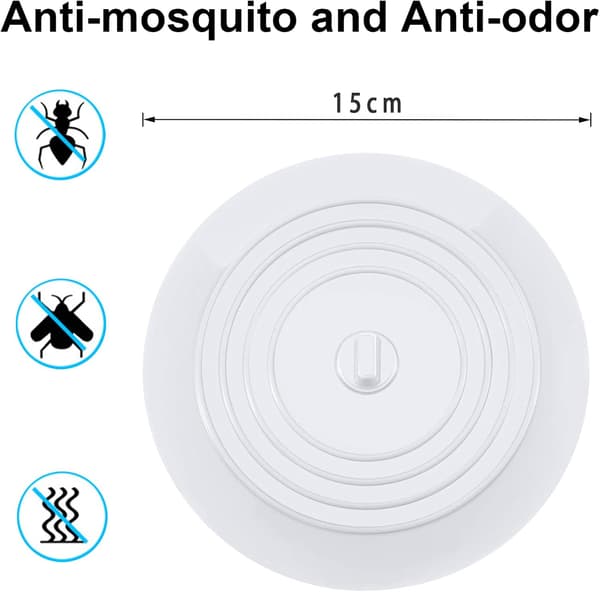 Silikon badkarslock vitt, 15 cm avloppsskydd, kökshandfat c