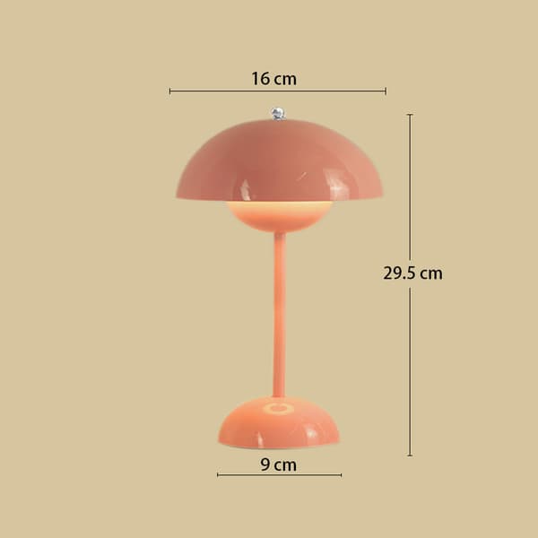 Svampe lampe, læselampe, sengelampe til soveværelset - Pink Pink