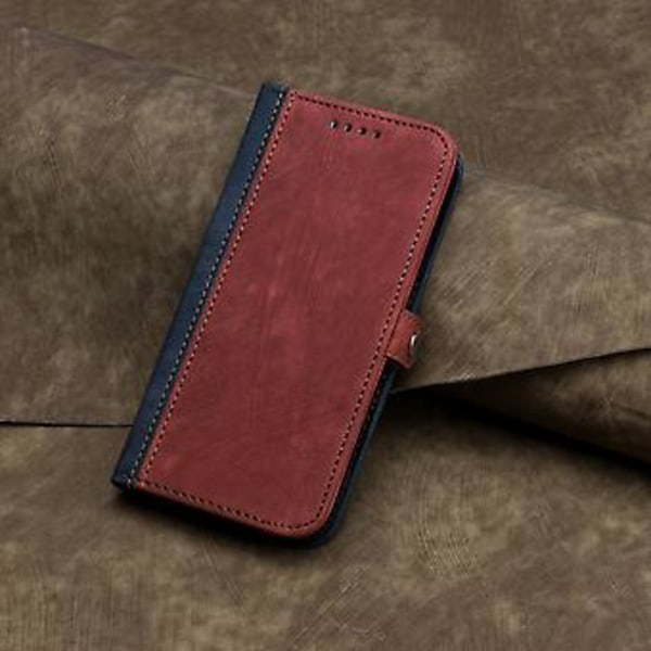 Lærtelefonveske for Samsung Galaxy Xcover7 5G (Rød)