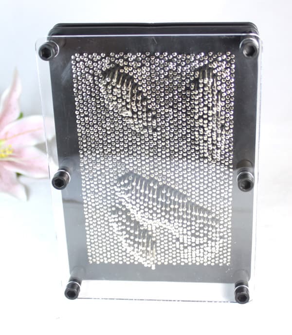 （13x10x4cm）Pin art 3D skulptur 3D sømplade sømplade pintryk håndaftryk søm