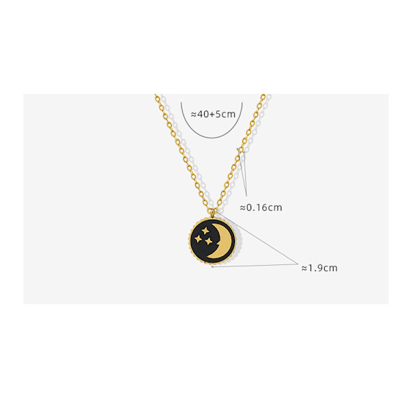Gullkjede Choker Halskjede, 18K Gullbelagt Dainty Shape Chain Lon