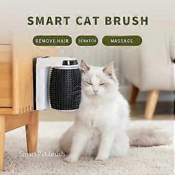 Smart Katte Selvpleier Med Kattemynte Automatisk Roterende Katte Massasjeapparat Vegghjørne Pleiere Smart Selvrensende Kattebørste
