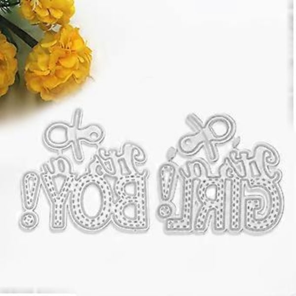 DIY-käsinteot \"Poika\" \"Tyttö\" -sanaleikkurit metallileikkurileimasimet scrapbooking-albumiin, leimapaperiin, kortteihin, reliefointia varten, käsintehty paperimuotit