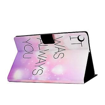 Læder Tablet Etui Til Samsung Galaxy Tab A9+ (Pink Engelsk Bogstav)