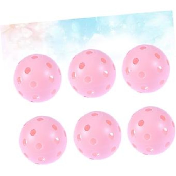 6-pack Set Inomhustillbehör Träningstillbehör Övningsgolfbollar Barnbollar Tillbehör Träning