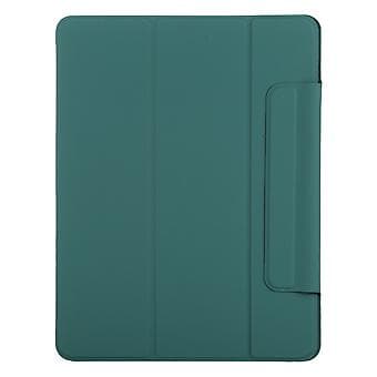 Magnetisk PU Smart Tablet Etui til iPad Air 11 2024 (Mørkegrøn)