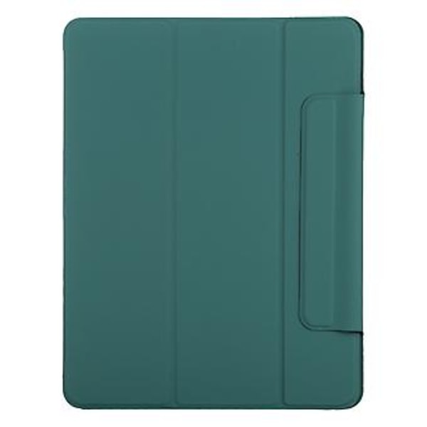 Magnetisk PU Smart Tablettveske For iPad Air 11 2024 (Mørkegrønn)