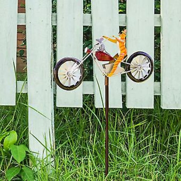 Tuuliskulptureja - 3D Eläin Tuulimylly Vintage Metalli Pyörä Spinner Piha Sisustus Nurmikko Tuulimylly Ulkokäyttöön Puutarhan Nurmikon Koristeluun Kissa