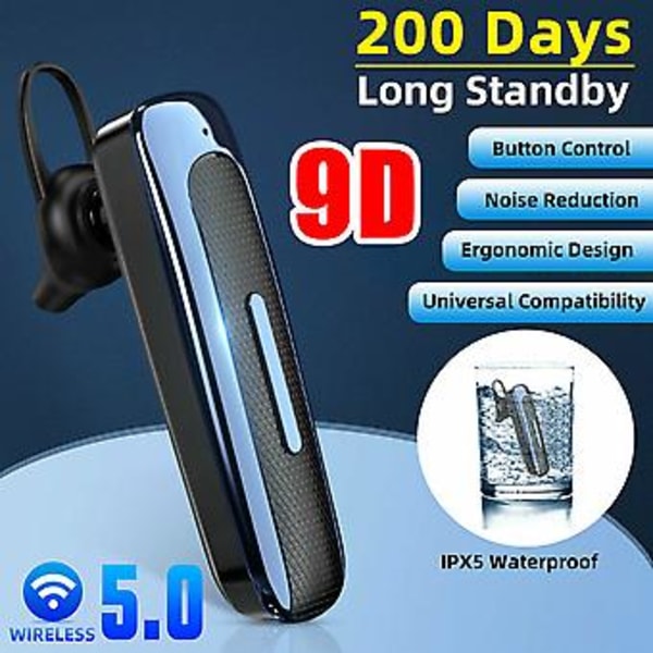 Bluetooth 5.0 Kuuloke Ajoon Rekkakuskille Langaton Kuulokemikrofoni Korvanapit Melunvaimennuksella (Ruusukulta)