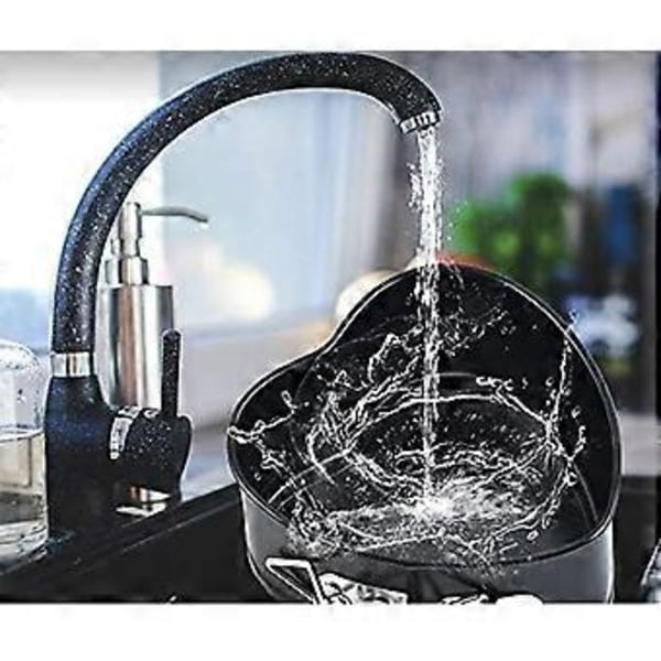 4 Mini Sydänmuotoisen Non-Stick Springform -vuoan setti, tarttumaton irtopohjavuoka, tee-se-itse 10 cm sydänkakkuvuoka